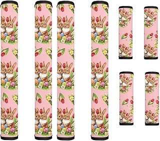 Tulip Flower Refrigerator Door Handle Covers Pack of 8, Anti-Skid Bunny Kitchen Appliance Armrest Decoration Mat for Fridge Dishwashers Microwave Kitchen Decorations