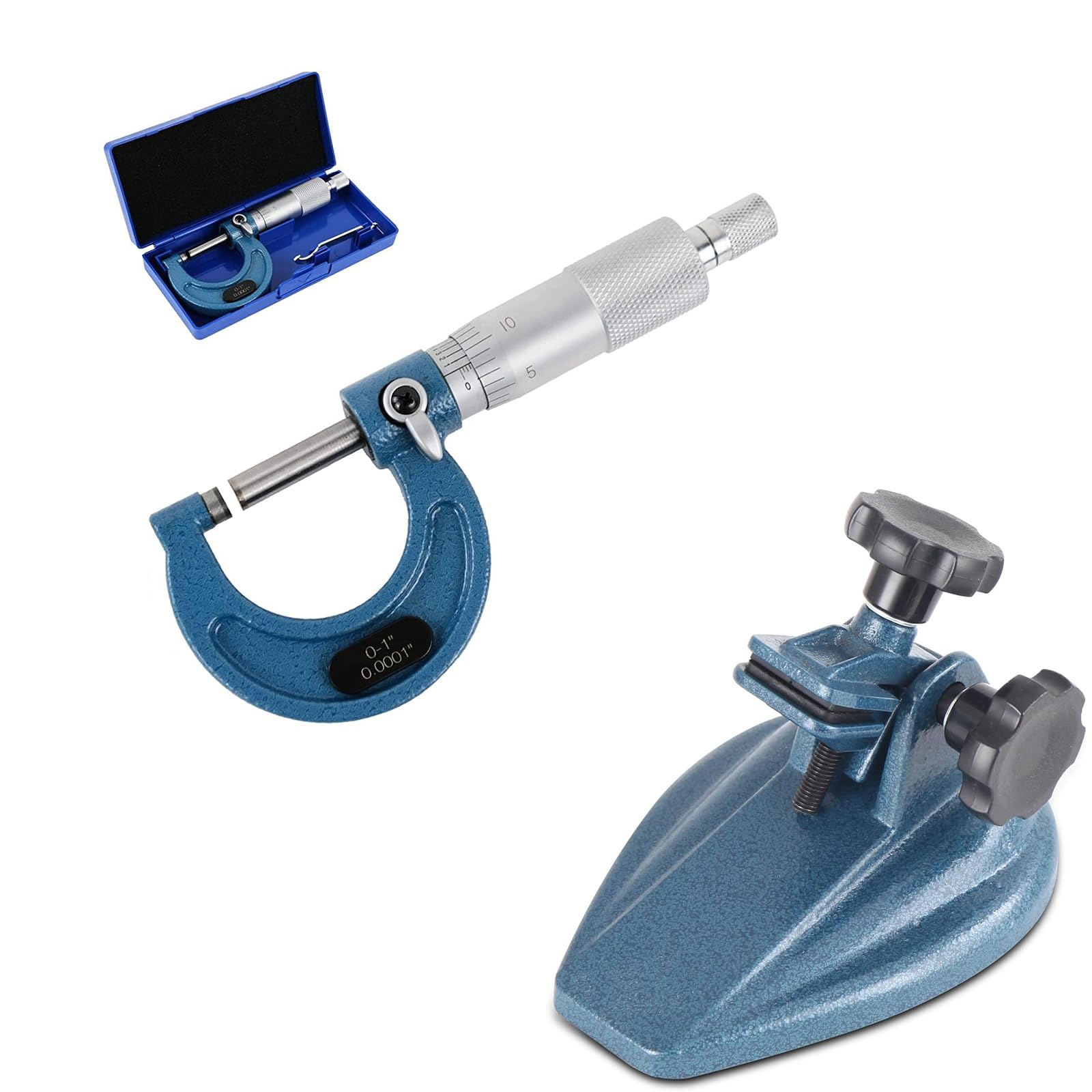 SOHNVWTGD Micrometer, 0-1" Machinist Micrometer, 0.0001" Graduation Set,rofessional Stand for Micrometers Up to 4".