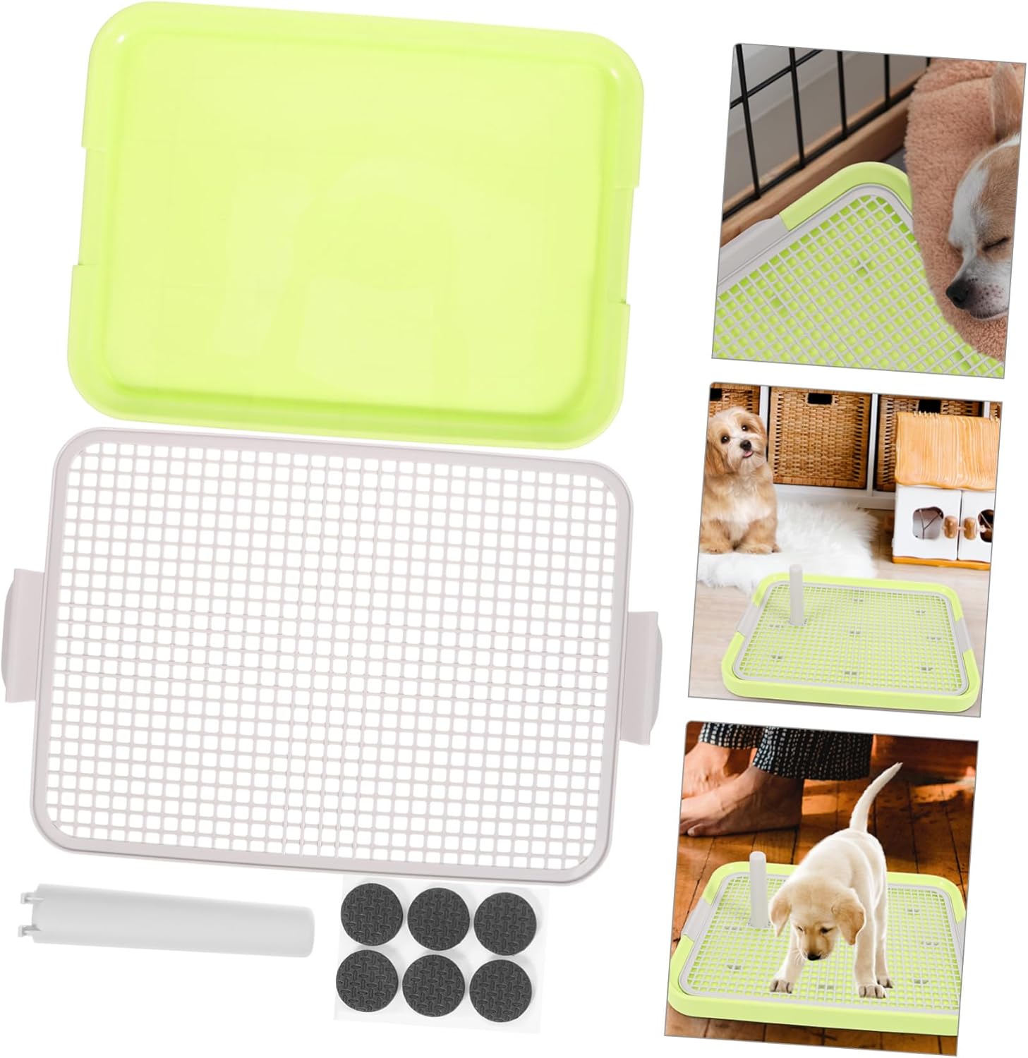 Non-Slip Dog Toilet Tray Mesh Grid Easy Clean Puppy Potty Training Supply for Small to Medium Dogs Indoor PET Bathroom