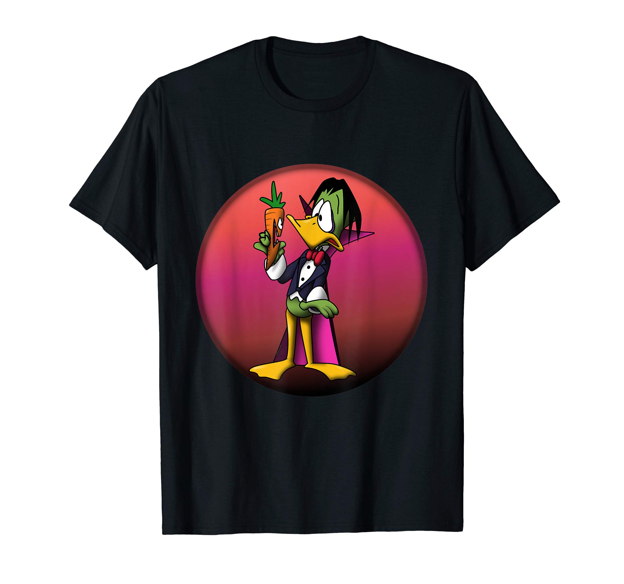JC DesignsDuckula Returns Black Cartoon T-Shirt, Adult Girls Halloween, Unisex, Short Sleeve, Club Collar, SmallOEKO-TEX STANDARD 100