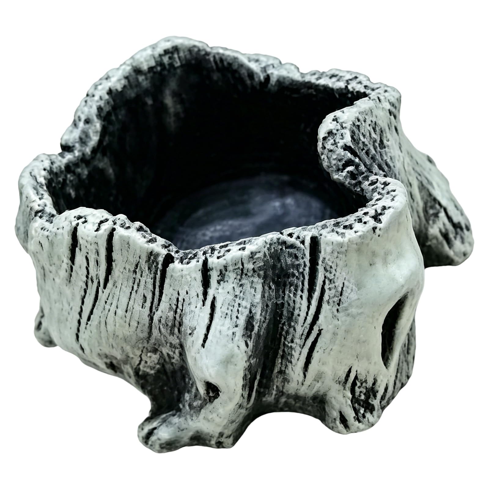 NEWFT Artificial Driftwood Succulents Planter Resin Tree Stumps Sculpture Rustics Cactus Flower Pots for Small Plant Driftwood Succulents Planter