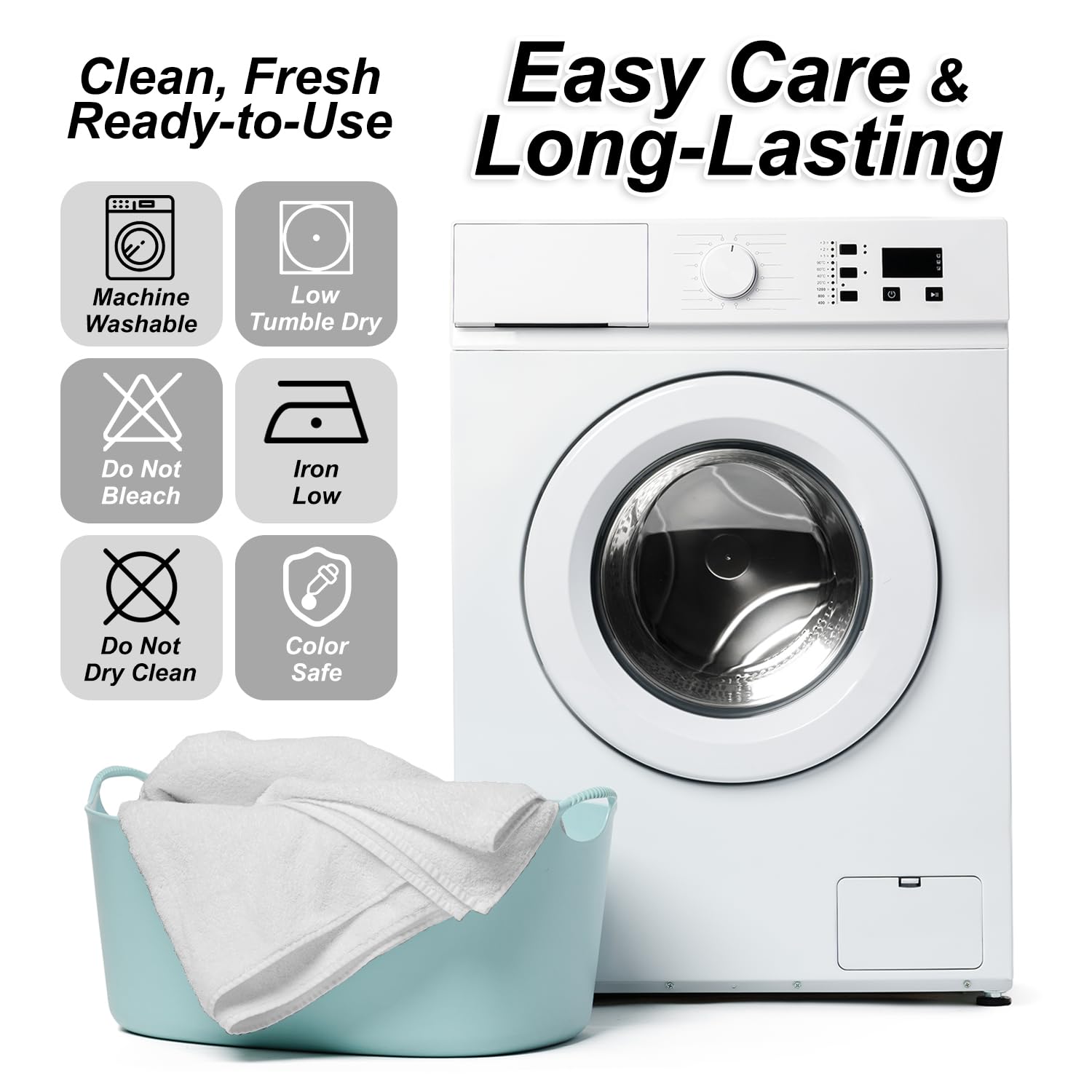 GC GAVENO CAVAILIA Lot de 2 draps de Bain grecs Extra Larges à séchage Rapide, Super absorbants, 100% Coton égyptien, Doux et Moelleux, pour Spa et hôtel (90 x 180 cm), Blanc