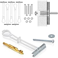 CondoMounts MSK8001 Steel Stud TV Mounting Kit: 200lb Metal Stud Anchors with Elephant Anchors & Titanium Drill Bit