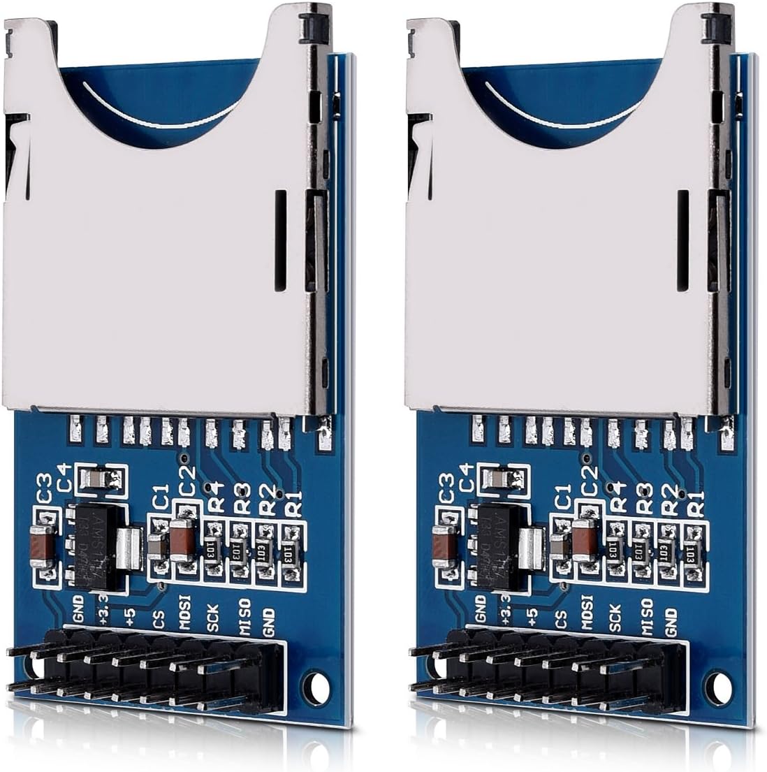 kwmobile 2x SD Card Reader Module 3.3V to 5V Card Adapter for Arduino