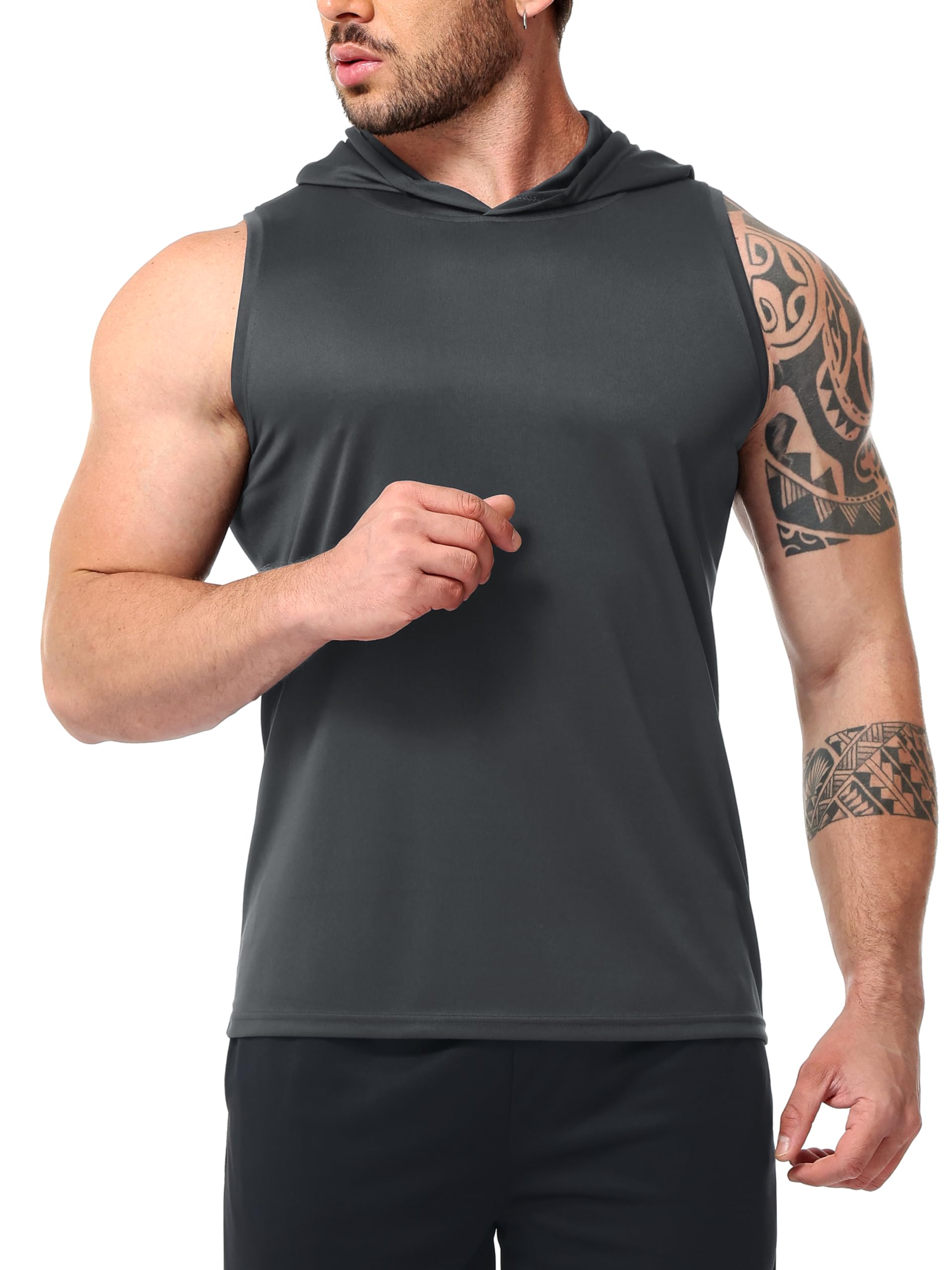Sudadera deportiva sin mangas, sin mangas, camiseta sin mangas, camiseta de tirantes, 3 unidades, sudadera con capucha, gimnasio, entrenamiento, fitness, entrenamiento, musculación, camiseta