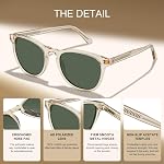 CARFIA Acetate Lunettes de soleil polarisés pour hommes Trendy Retro Lunettes de Soleil CA2307