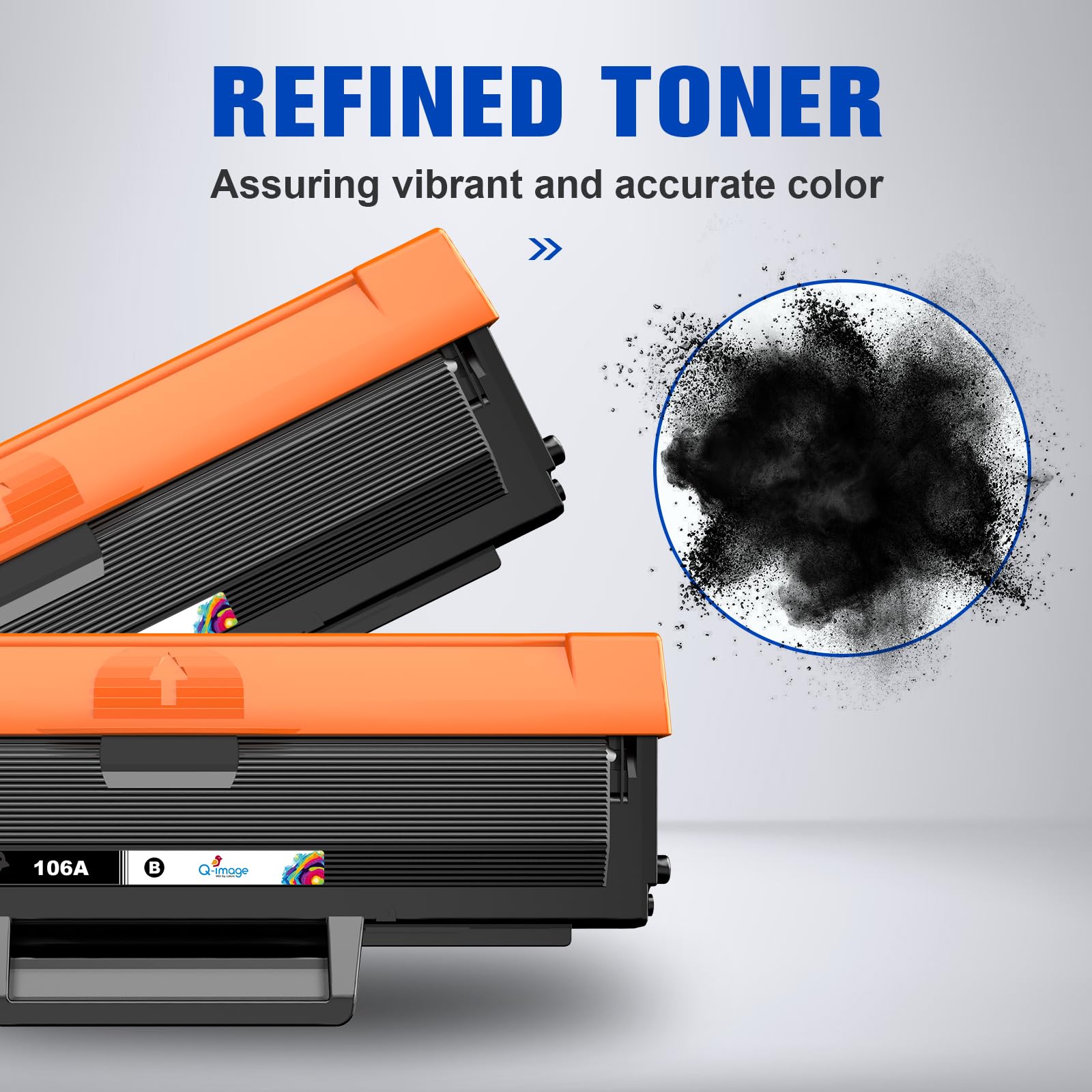 Q-image 106A Cartucce di toner Sostituzione per HP 106A W1106A Cartuccia Toner per Laser 107w 107a 107r per MFP 137fnw 137fwg 135a 135r 135w 135wg (Nero, 2-Pack)