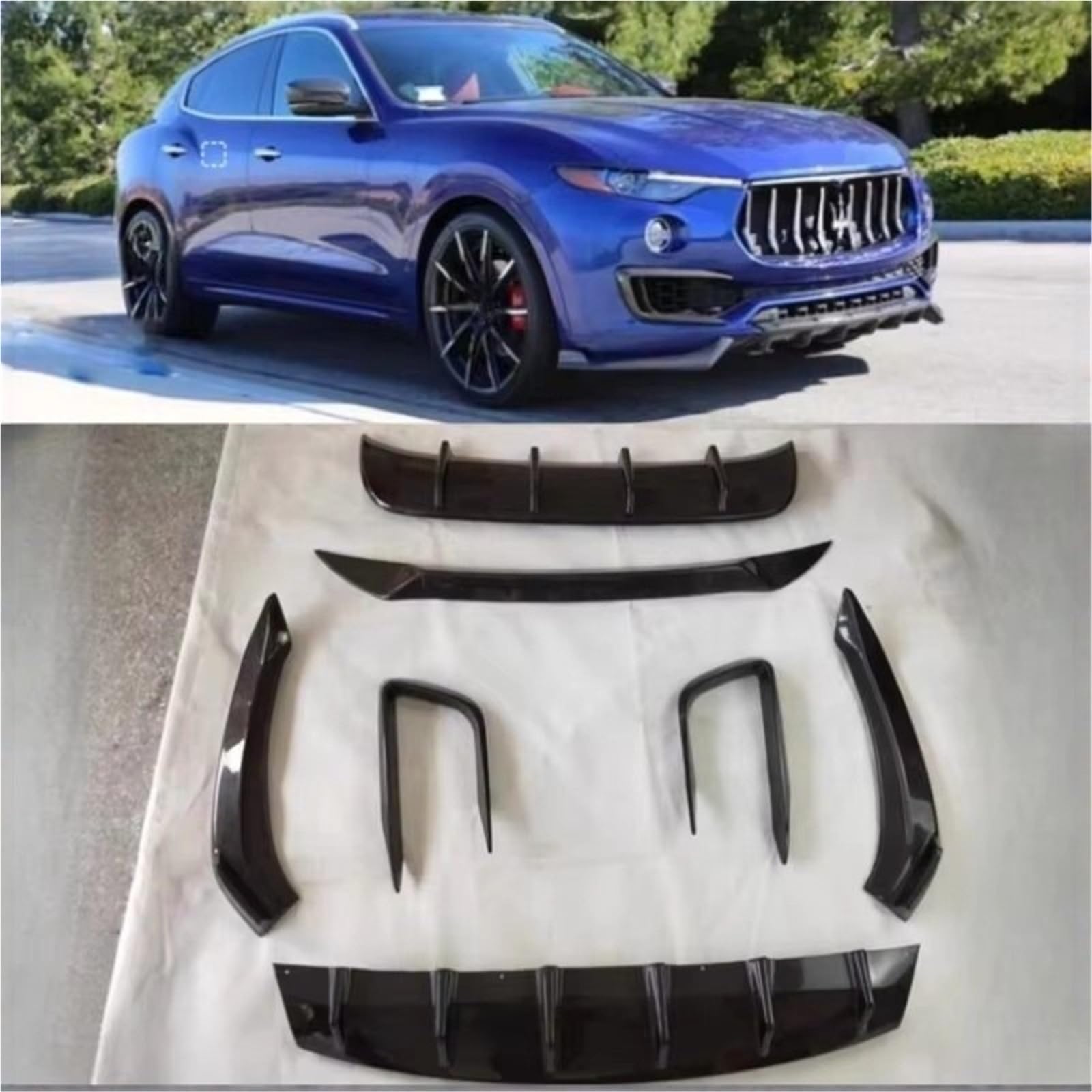 Spojlery tylne Do Maserati Levante 2016-2024 Skrzydło spojlera | Przednia Warga Tylny Dyfuzor Spoiler Wlot Powietrza Tim Pokrywa Body Kit