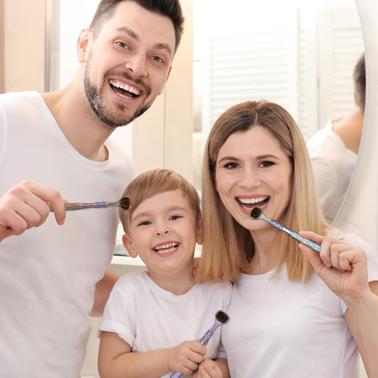 Spazzolino da denti a 3 lati, spazzolino da denti a tre teste | Spazzolino | da denti a setole morbide - Spazzolino da denti multi-lato per adulti e spazzolino da denti moderno a angolo