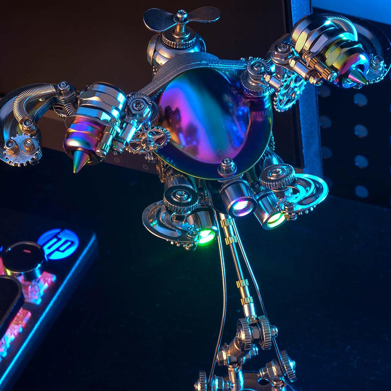Metalowe puzzle 3D dla dorosłych, mechaniczny model montażu żółwia, rękodzieło, łamigłówka - idealna dekoracja biurka i prezenty (329+ szt.)