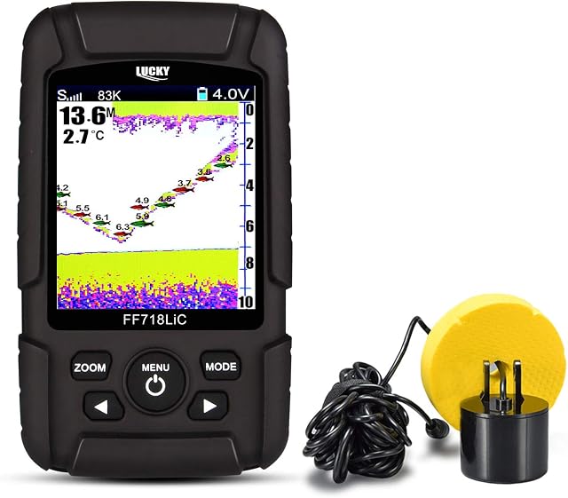 LUCKY Portable Fish Finder With Dual Sonar Frequency for Ice fishing Kayak fishing