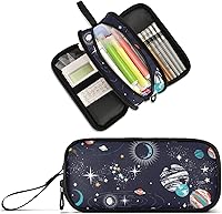 Vista 21 de Estuche personalizado con imagen y nombre con texto para lápices, estuche para bolígrafos para oficina y escuela, bolsa de almacenamiento grande