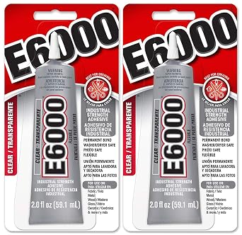 E6000 237032 لاصق الحرف ، 2 fl oz Clear ، 2 Pack