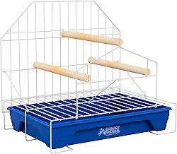 Poleiro para Calopsita Playground com Bandeja Plástica (Azul)