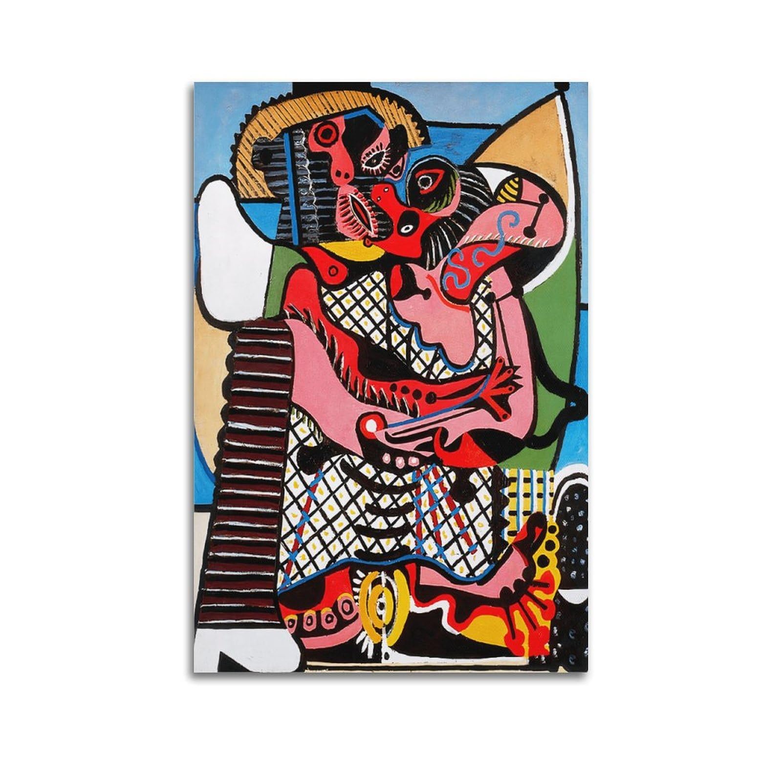 SJWINER Pablo Picasso Paintings - (kiss) Poster Aesthetic Cover Poster Design Painting for Living Room Bed Room 20x30inch(50x75cm) Unframe-style