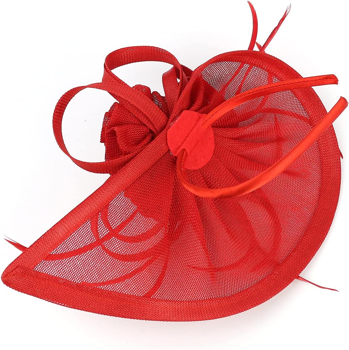 LATIMOON Fascinators Hat for Women Tea Party Headband Mini top Hats Cocktail Flower Mesh Feathers Hair Clip - Image 5