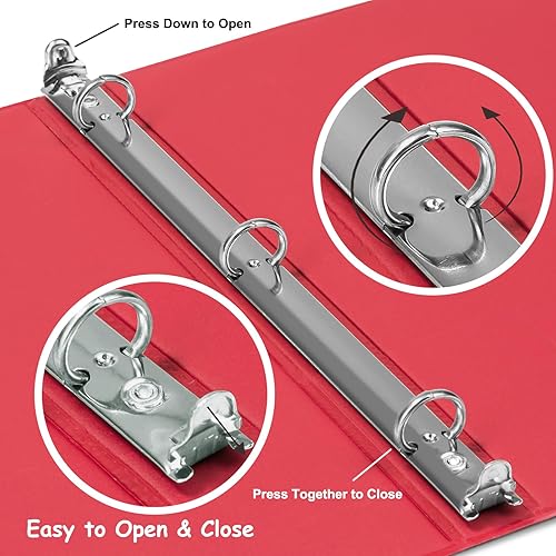 Vista 57 de COMIX Carpeta de 3 anillos de 1 pulgada con cubierta transparente, carpeta de vista de 1 pulgada con capacidad para 200 hojas de papel tamaño carta