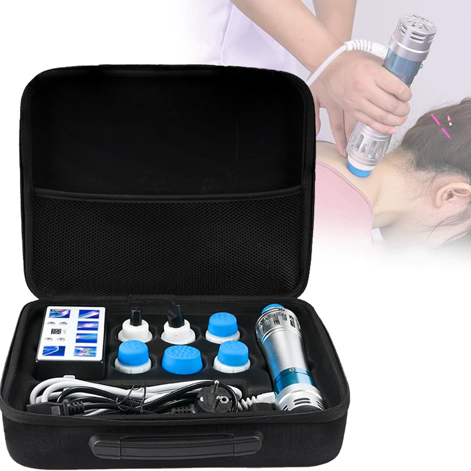 LSRFXF Extracorporeal Electric Shock Wave/ED, Shockwave Therapy Machine with 7 Probes, Focused Shockwave Therapy Device Pain Relief Deep Muscle Massager