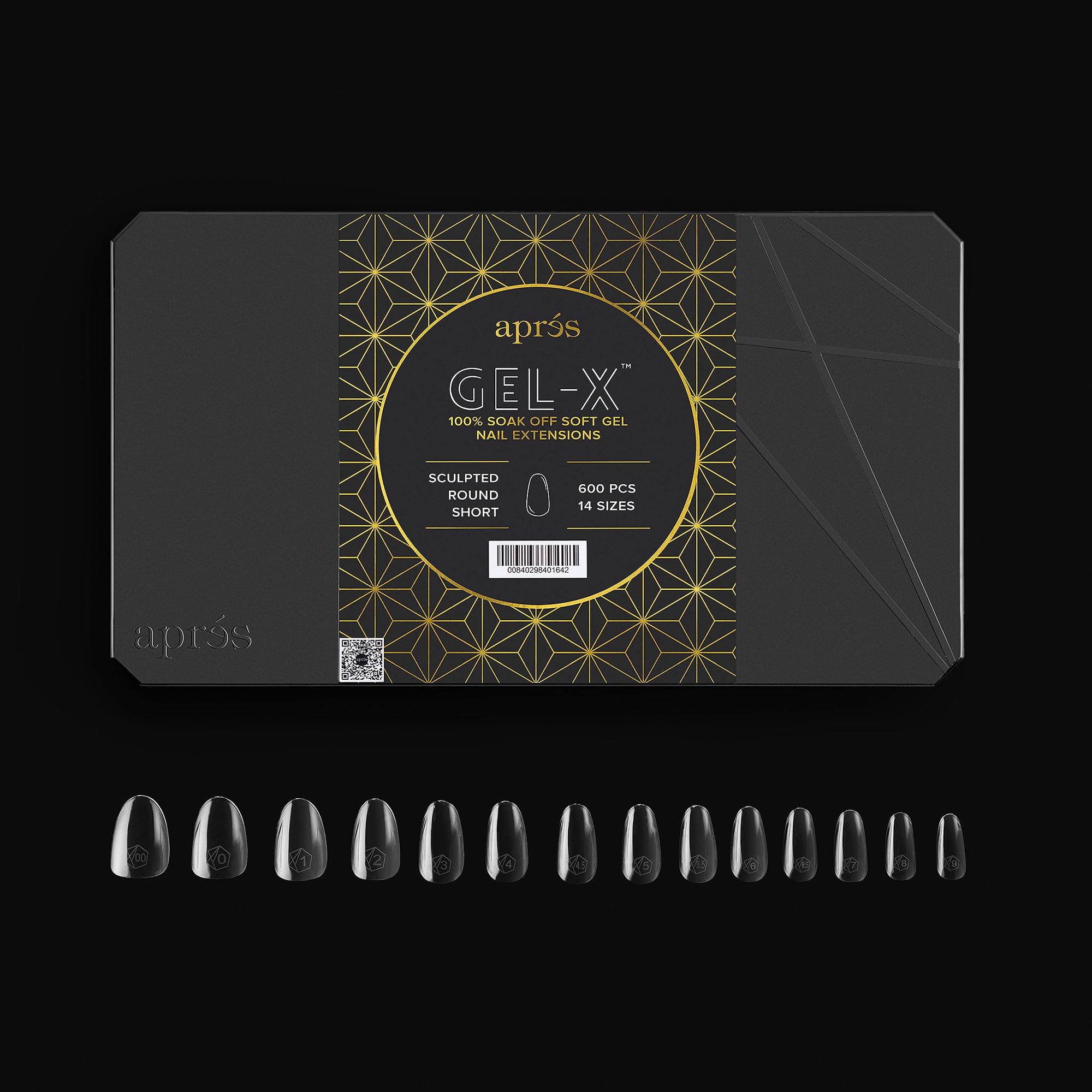 Amazon | Apres ネイルジェルX スカルプテッドラウンドショートチップ 