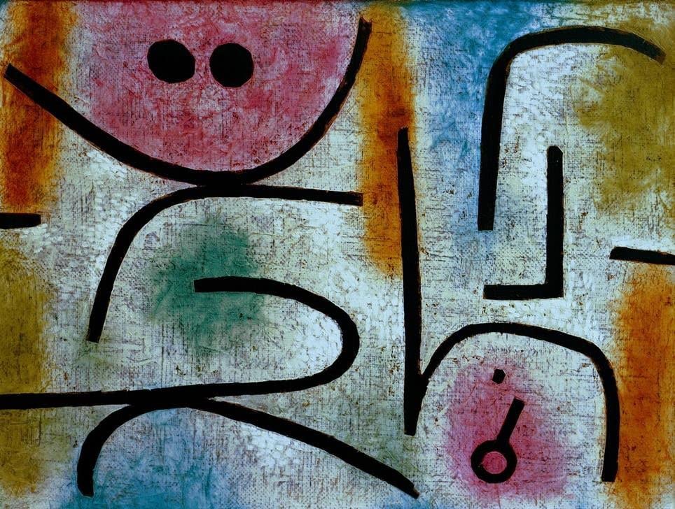Poster Paul Klee Clé cassée de SERENDIPITP, toile 50x70 cm pour décoration murale
