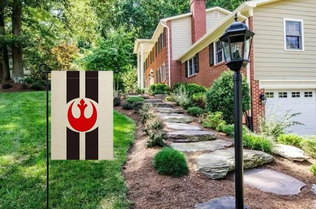 Rebel Alliance Garden Flag Double Sided Flax Nationality Flags Garden Theme Decorative Outdoor Yard Decorative Flags Banner(12"x 18") - Image 3