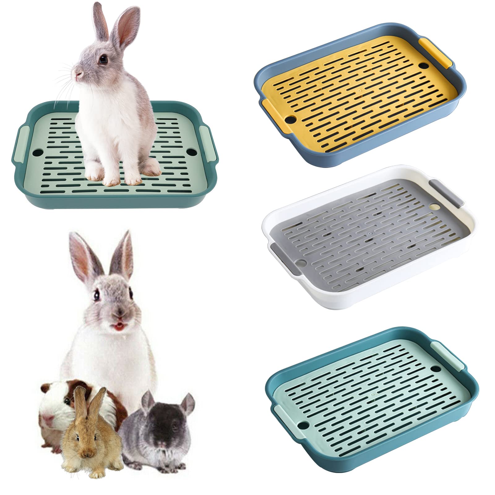 Rabbit Cat Litter Tray, Pet Toilet Bed Linen, Urine Pan, Rabbit Cage Toilet, Tray for Baby Rabbit, Guinea Pigs, Chinchillas - Image 3