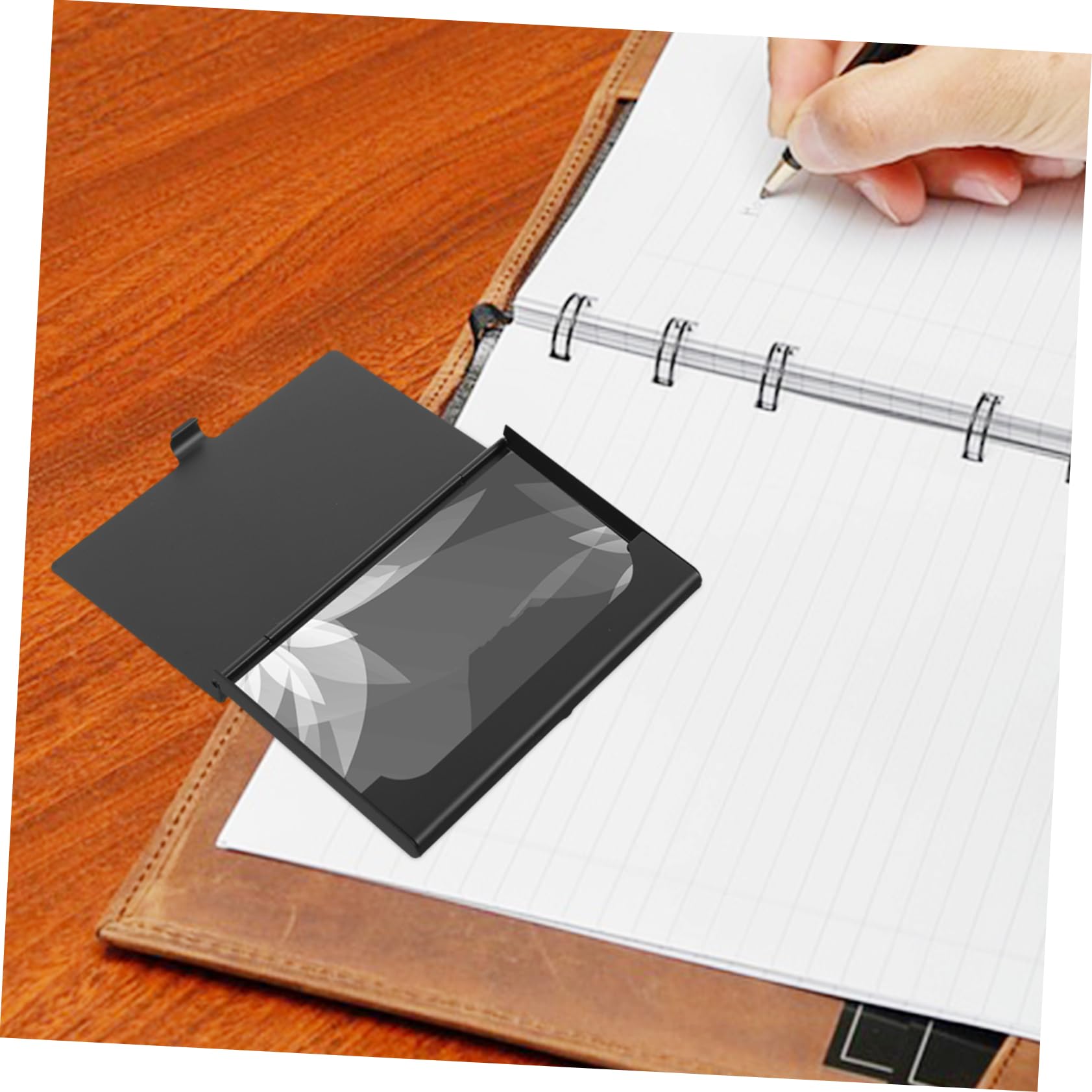 TEHAUX 5pezzi Porta Carte Professionale Strass Organizer Compatto Per Visite e Carte Da Gioco Scatola Elegante e Facile Da Trasportare Per Ufficio e Business