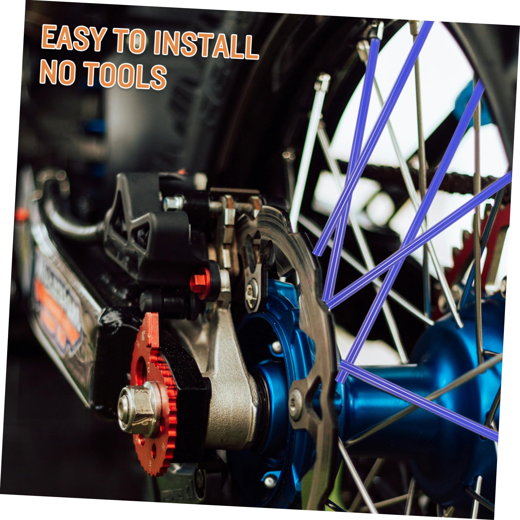 BRIGHTFUFU 72pcs Bike Wraps Motorcycle Rim Covers Reflective Strip for Improved Visibility Plastic Material