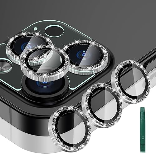 Miniatura 8 de Protector de lente de cámara compatible con iPhone 14 ProMax (6.7 pulgadas), cubierta de anillo de cámara de vidrio templadofunda resistente a