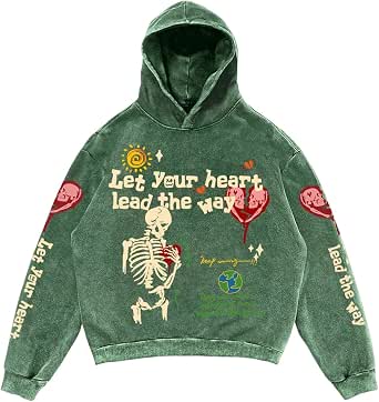 SOLY HUX Men's Gothic Graphic Hoodie Sweatshirt