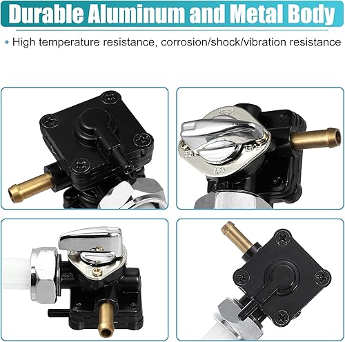 Miniatura 5 de X AUTOHAUX Válvula de combustible de motocicleta Petcock con rosca macho 61338-94D para Harley FXST FLST FXD FLT 1995-2001 para 1340cc para Harley