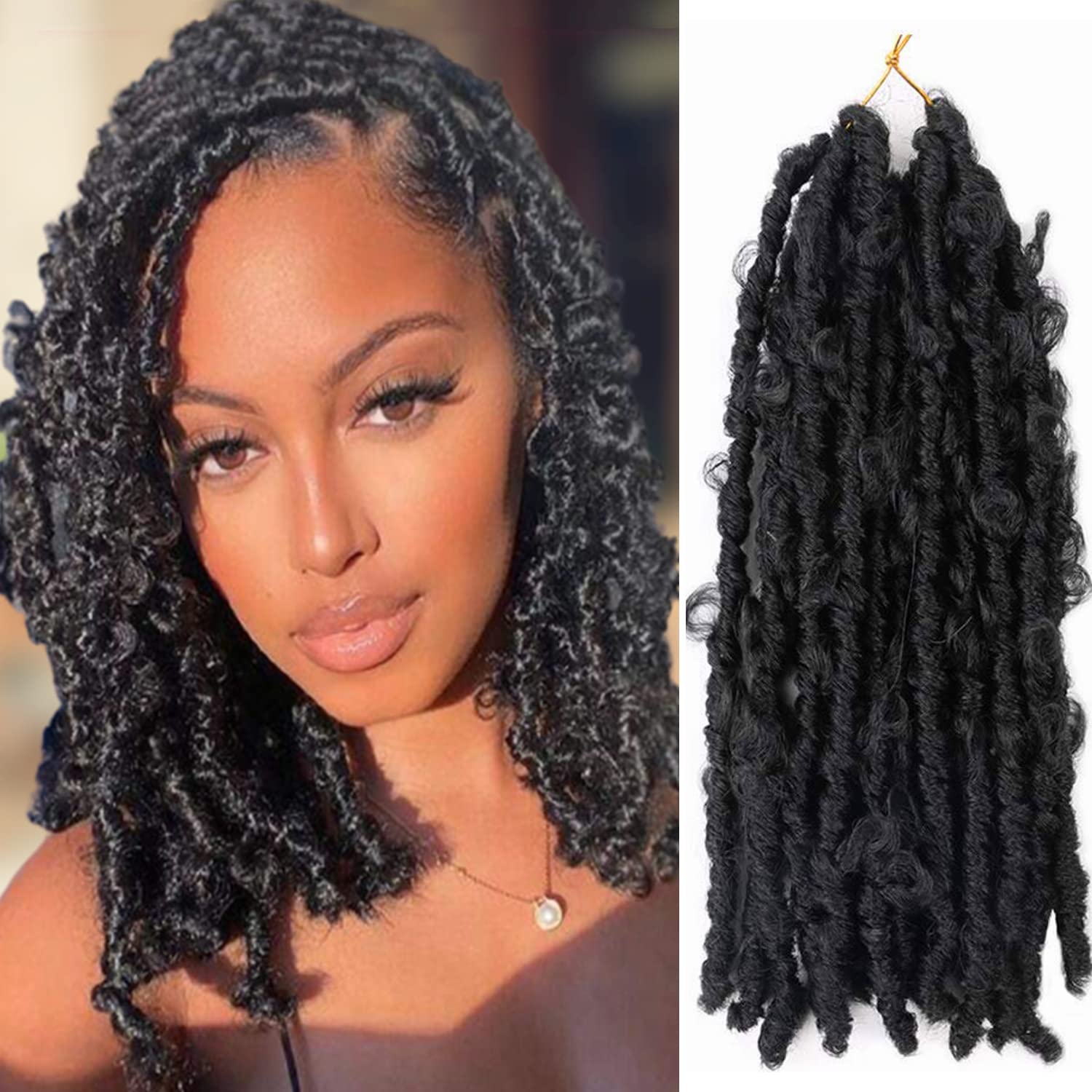 Buy Butterfly Locs Crochet Hair 14 Inch 6 Packs Pre Looped Distressed