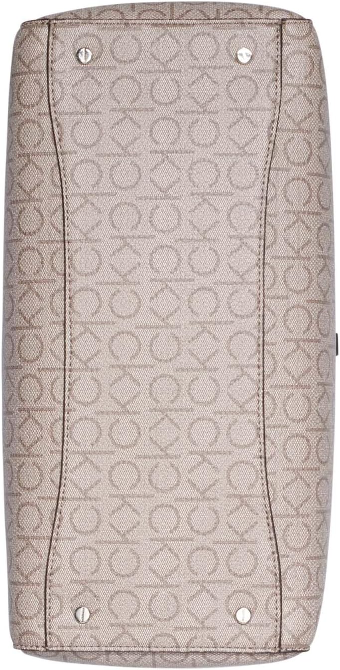 Calvin Klein womens Becky Tote Bag – 2 in 1, Vegan Leather, Monogram, 3 Pockets - Image 3