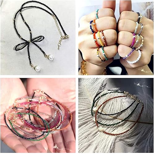 Miniatura 9 de BENECREAT Alambre de 7 hebras de acero inoxidable de 240 pies de 0.015 pulgadas0.015 in con 200 anillos de salto, 50 cuentas de engarce y 30 cierres