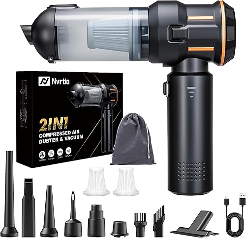 Mini aspiradora portátil inalámbrica para automóvil, 16 KPa, motor sin escobillas de 80000 RPM, plumero de aire comprimido 4 en 1 de mano y soplador disponible en Yaxa Guatemala