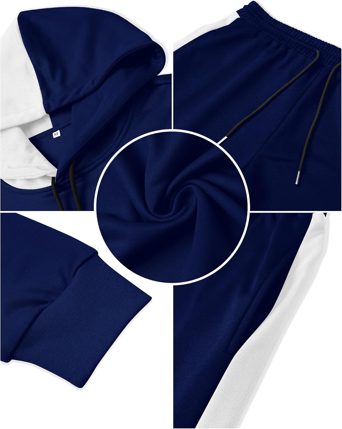 LecGee 2 Piece Men Hoodie Casual Hooded Athletic Tracksui Casual Running Jogging Sport Pants Suit Sets Outfits for men - Image 5