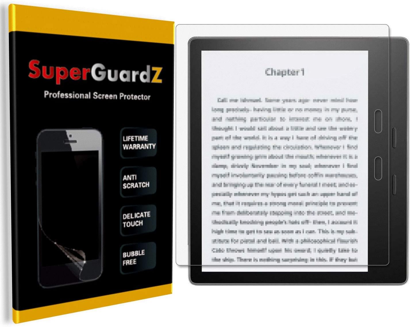 [3-Pack] for Amazon Kindle Oasis (2nd Gen, 2017) Screen Protector - SuperGuardZ, Ultra Clear, Anti-Scratch, Anti-Bubble [Lifetime Replacement]