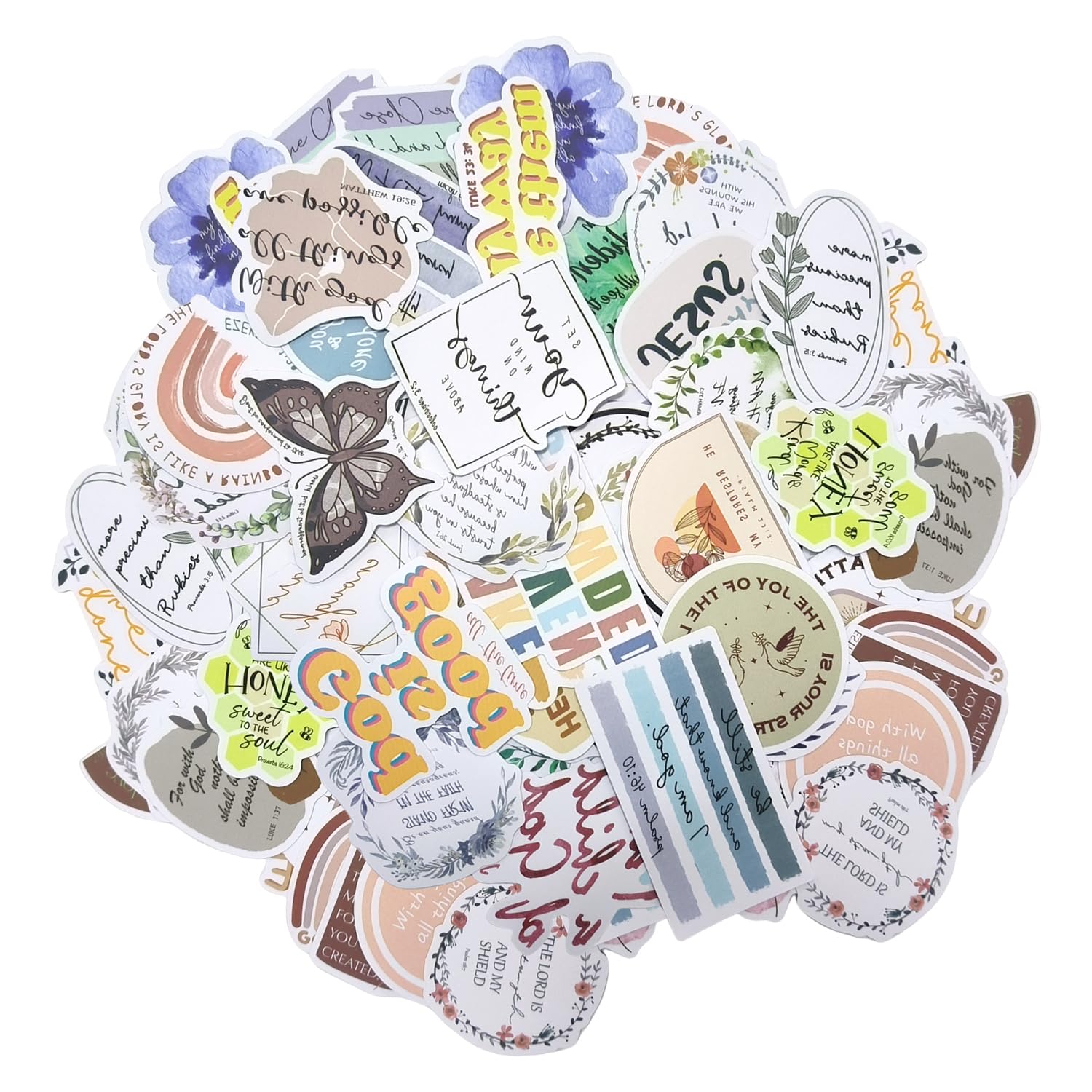 Cynosuretech Multicolor 100 Inspirational Text Stickers, Text Graffiti Stickers, Creative Stickers, Can Be Used To Decorate Water Bottles, Notebooks, And Scrapbooks