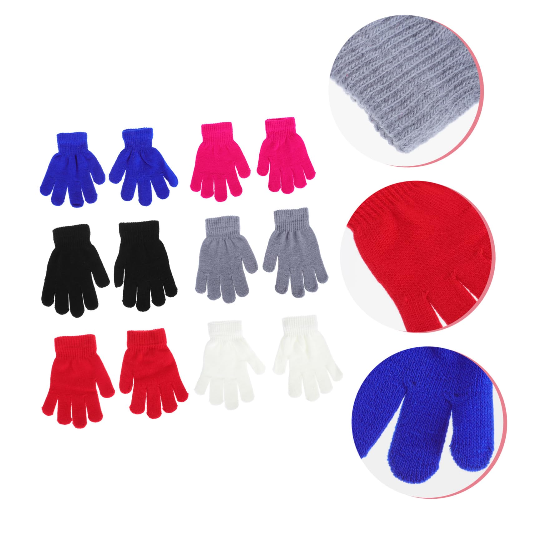 LIFKOME 48pares Guantes De Invierno Para Niño Niña Cálidos y Duraderos Diseño Para Actividades Al Aire Temporada Fría