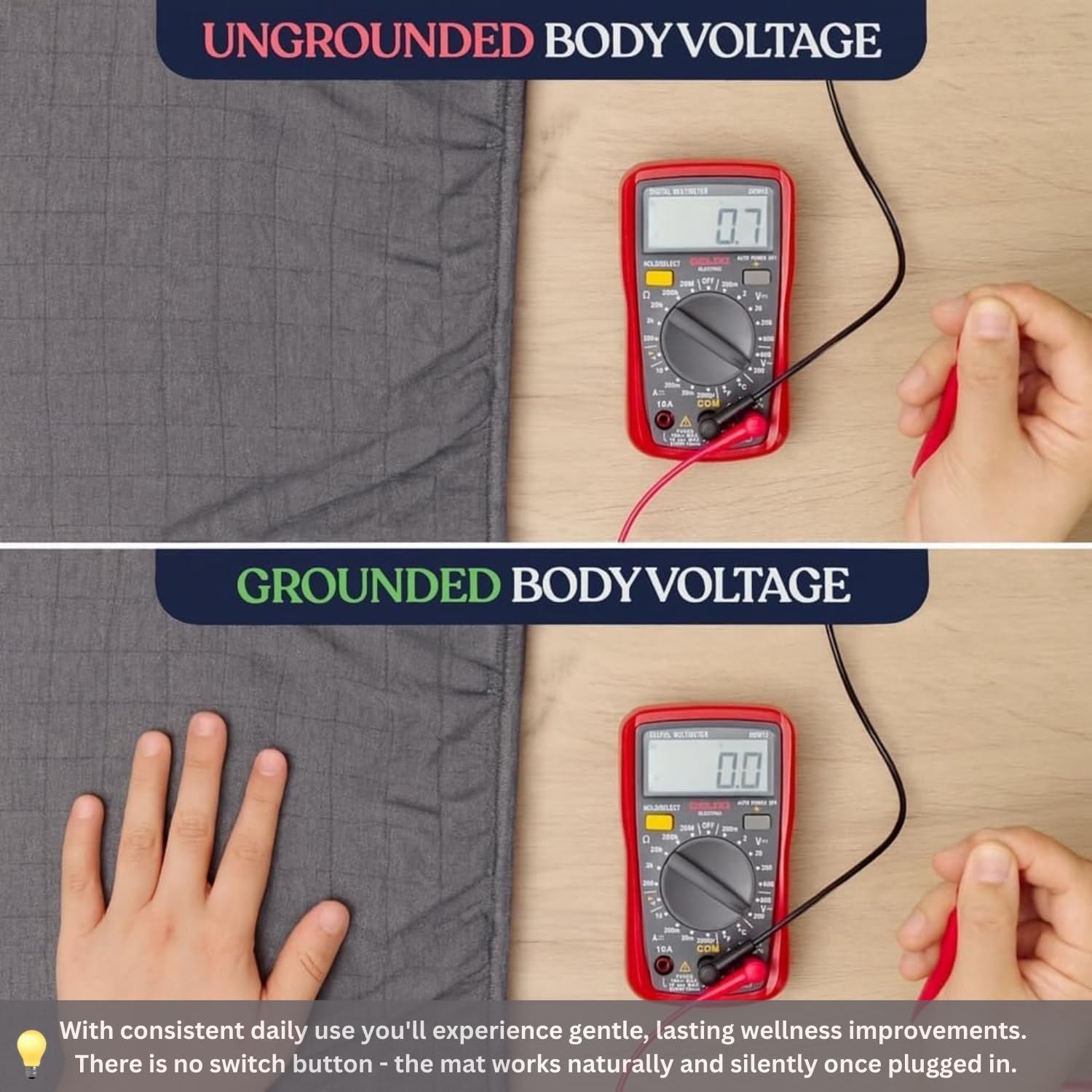 Grounding Sheets with Silver Threads & Deep Pockets, King & Queen - Extra Soft 95% Organic Cotton 5% Pure Silver, Improve Sleep &Reduce Stress Earthing Sheets, Grounding Bed Sheets