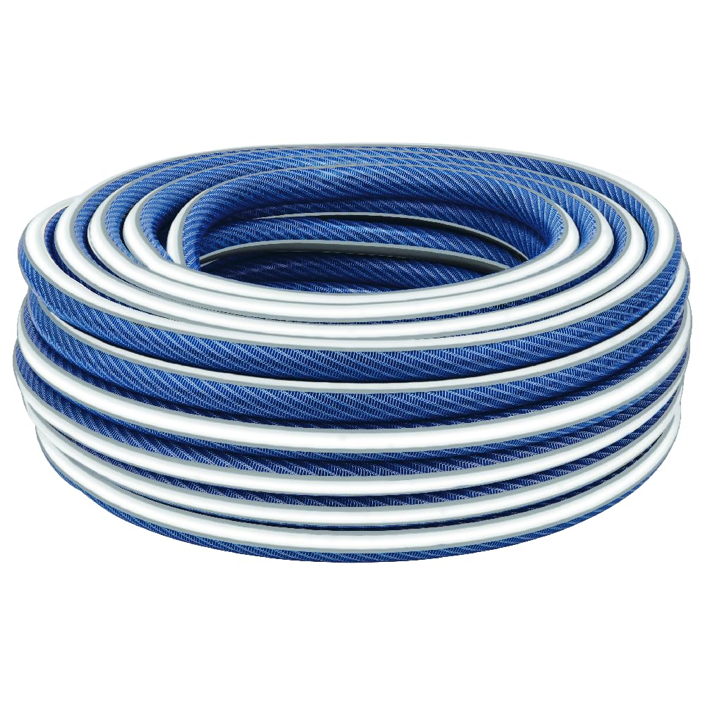 BONERVA | Manguera STAR BLUE PRO | Manguera de PVC con 5 capas | Manguera ANTITORSIÓN con reforzado textil malla tricotada | Rollos 50 Metros (20mm diámetro interior)