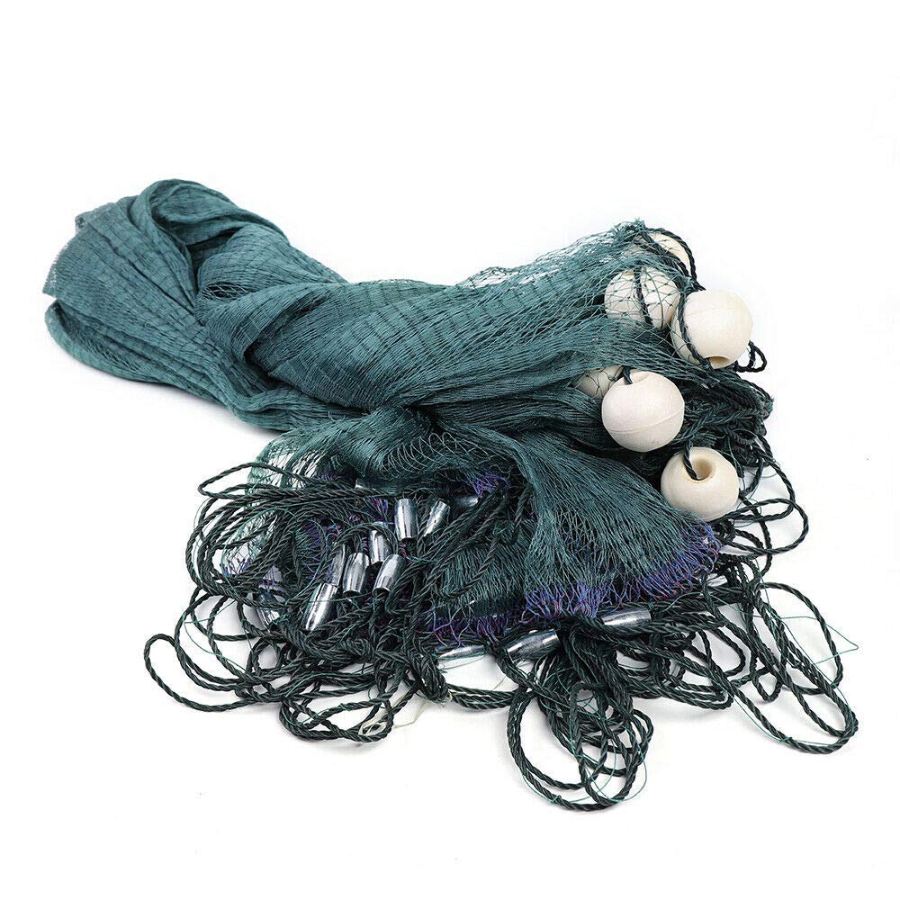 10X65Ft Fishing Drag Net Trap Cast Net Made Beach Net Beach Bait Seine Mesh Fish Net Polyethylene Net Iron Sink 320M USA New : Sports & Outdoors