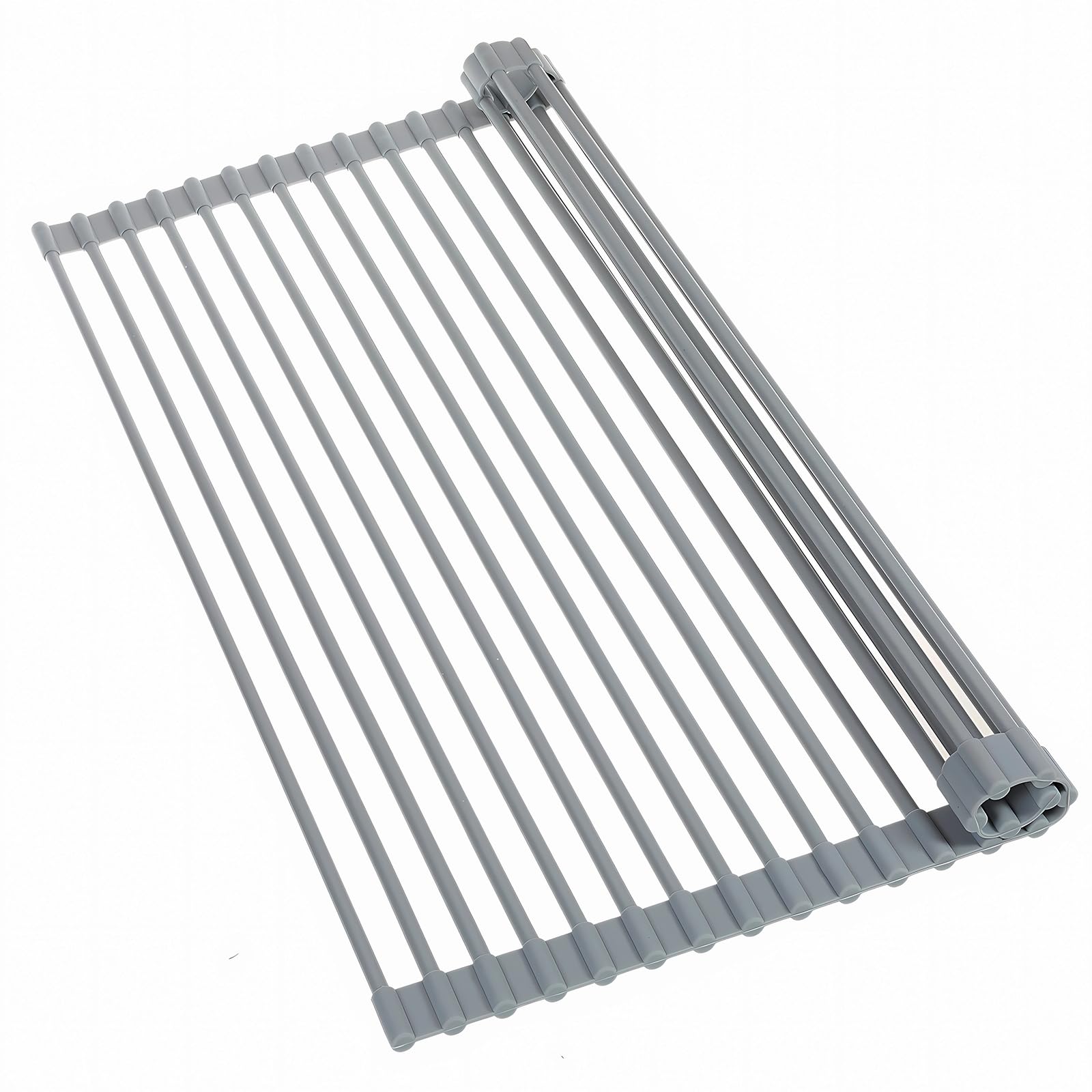 Over The Sink Dish Drying Rack, Roll up Sink Dish Drainer Rack Multipurpose Foldable Kitchen Stainless Steel Dish Rack Sink Drying Rack(17 * 11inch)…