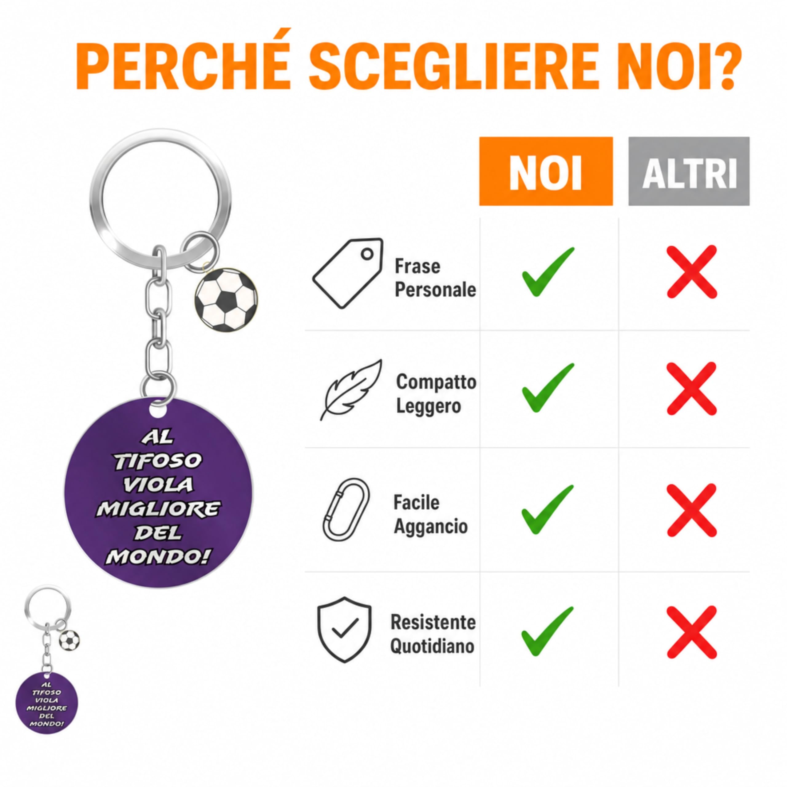 KAÏDENSÏ Idea Regalo Tifoso Calcio Originale - Portachiavi Tifoso Nerazzurro Migliore del Mondo Gadget Divertenti per Uomo Originale - Idee Regali Divertenti Originali