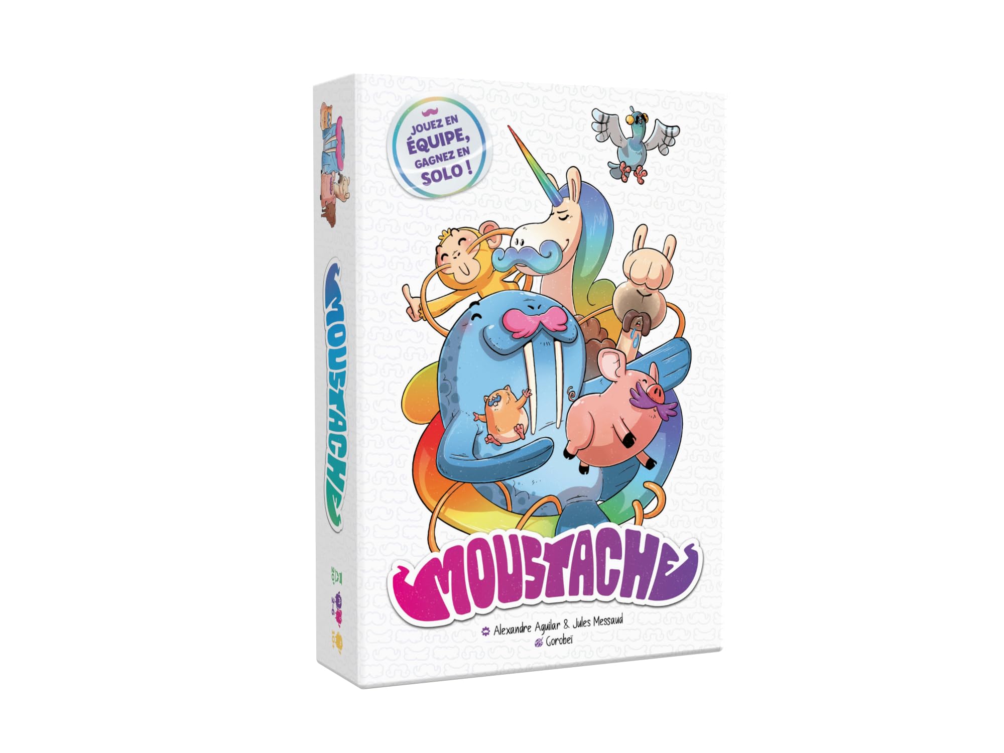 Moustache - Board Game - Fun and Tactical Game - 3 to 6 Players - Suitable for Ages 10 and Above - Accessible: Ideal with Family or Friends - Lumberjacks Studio, White