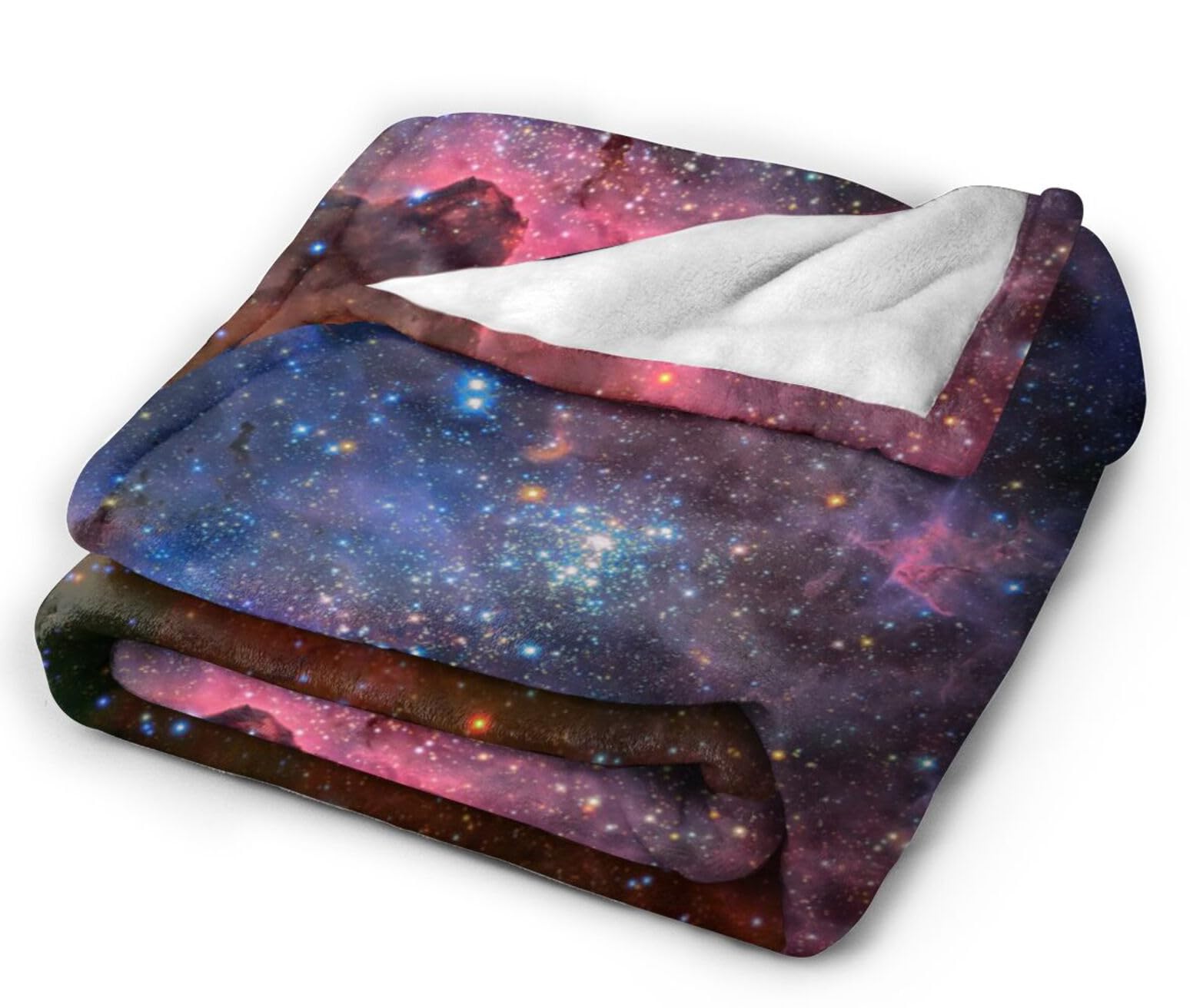 HGOD DESIGNS Galaxy Fleece Throw Blanket Ultra Soft Cozy Blooming Decorative Flannel Blanket All Season for Home Couch Bed Chair Travel 100x130cm - Image 4