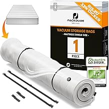 PACKDUDE® Vakuumbeutel für Matratzen bis 200x100cm (Beutelgröße: 240x130cm) I Matratzen Vakuumbeutel für Schaumstoff-, Gel- & Latexmatratzen I Mattress Vacuum Bag I Vakuumbeutel Matratze vakuumieren