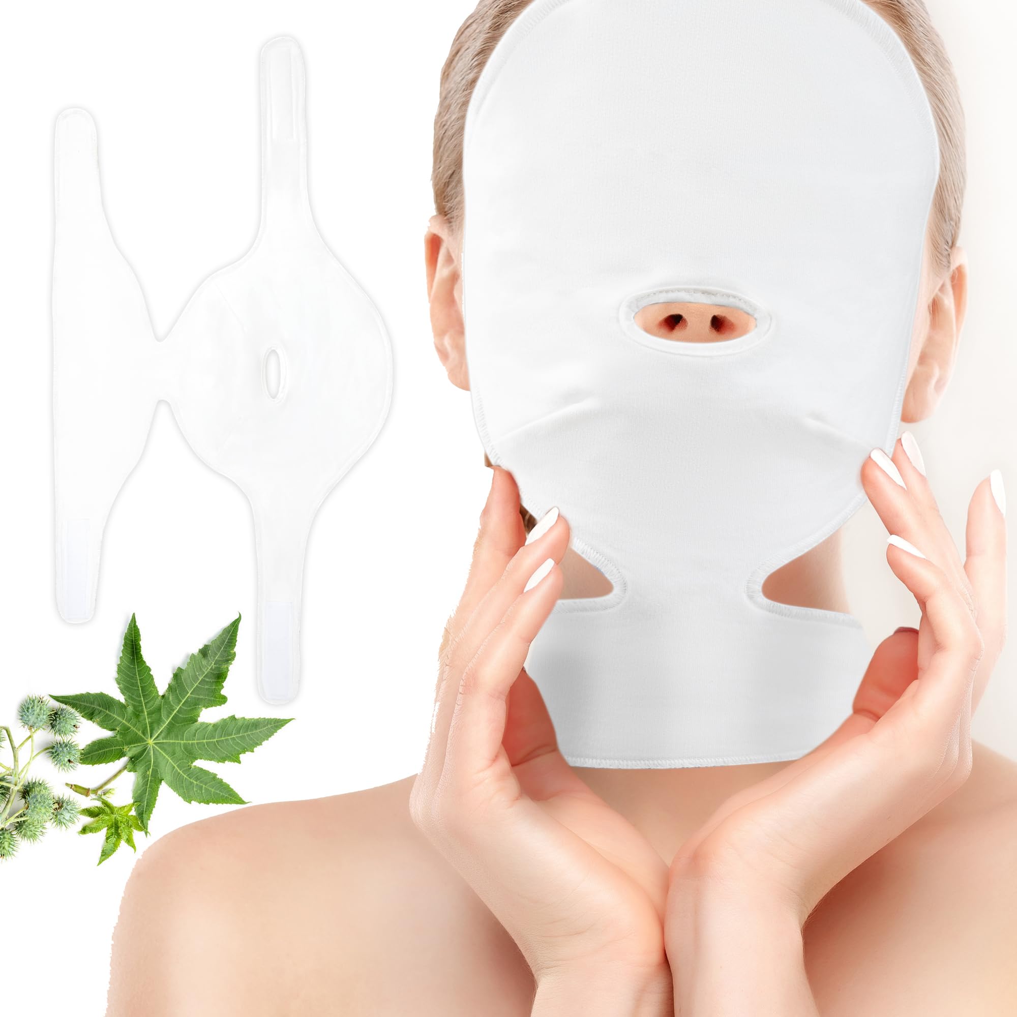 Leekalos Castor Oil Pack for Hands, Reusable Organic Castor Oil Pack Wrap for Arthritis and Hand Pain Relief, Suitable for Both Left and Right Hands,