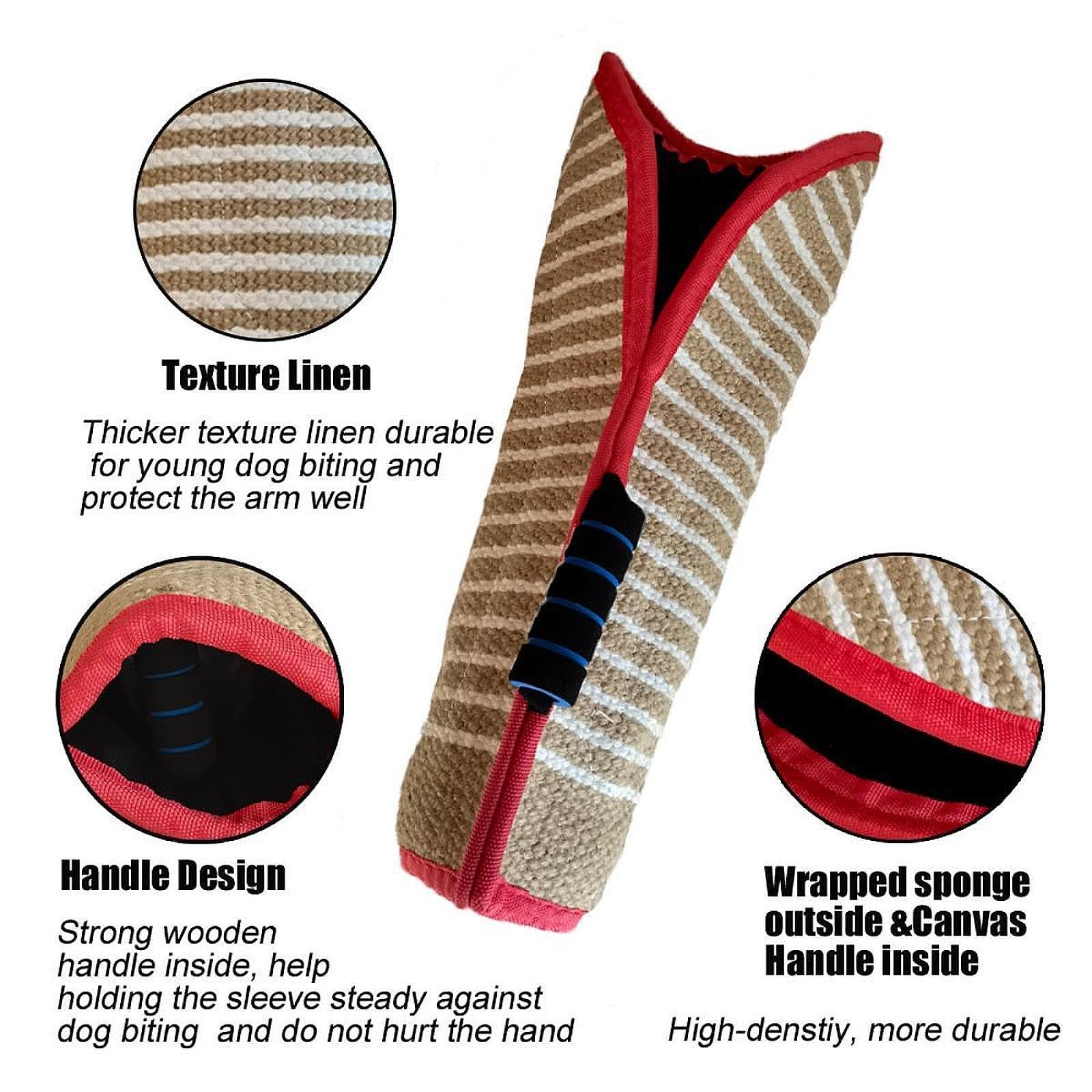 2 Piezas de Funda para Mordedura de Perro, Palo de Entrenamiento, Almohada de Entrenamiento, Juguete de Tracción con Doble Costura, Adecuado para