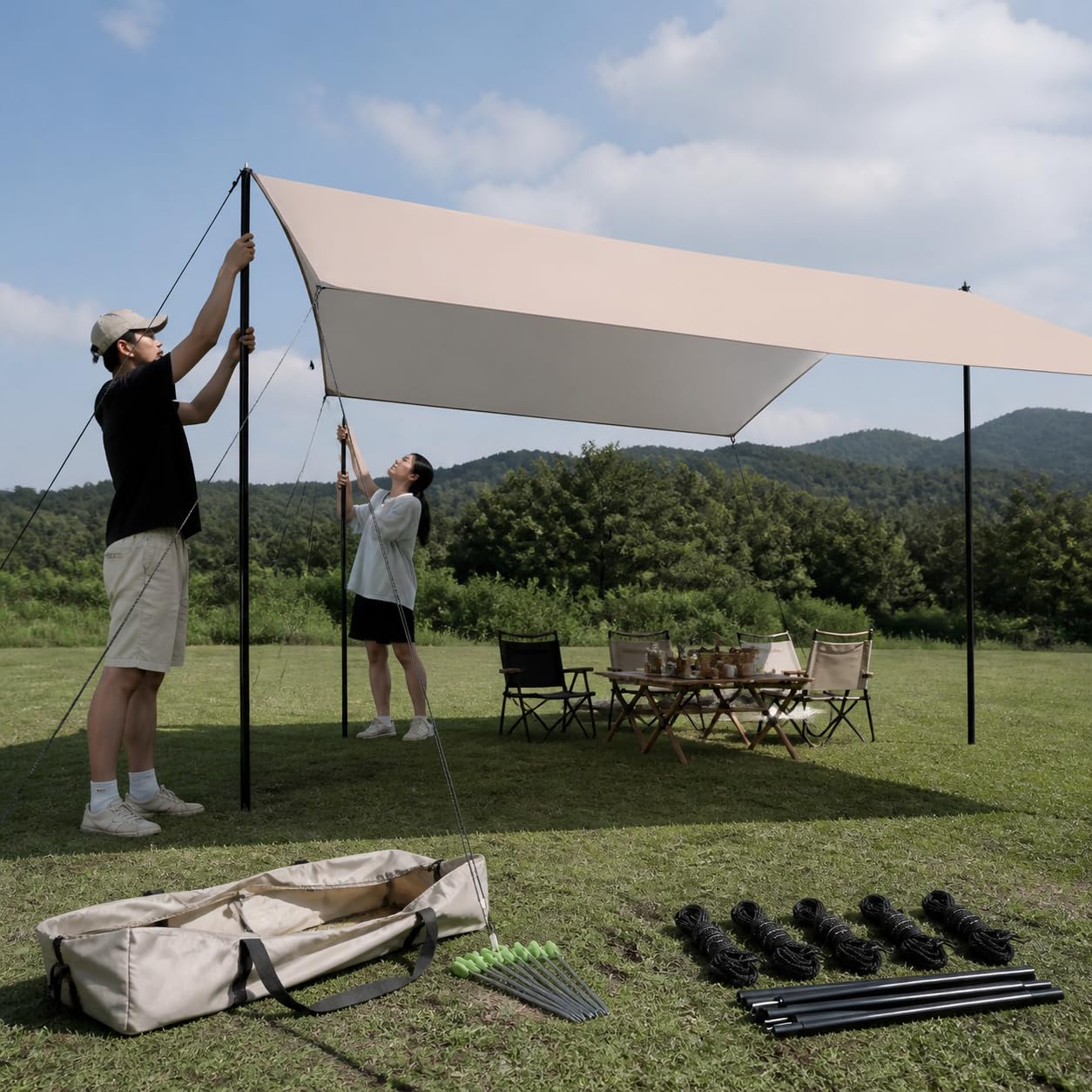 Camping-Tarp aus Polyester, nschutz